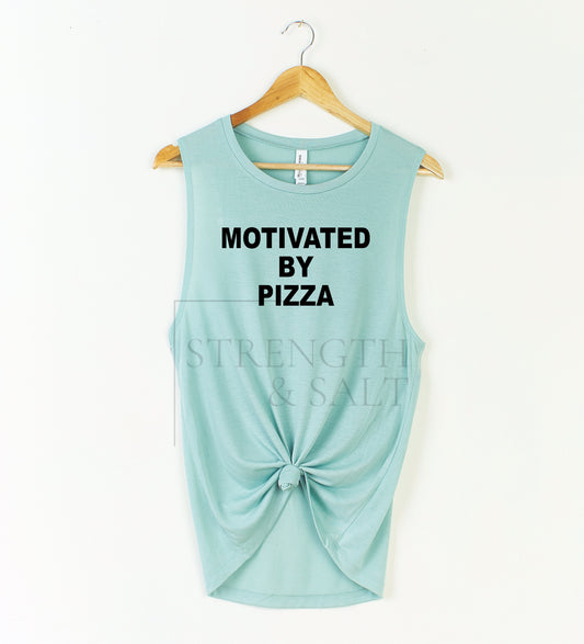 Motivated by Pizza Muscle Tank