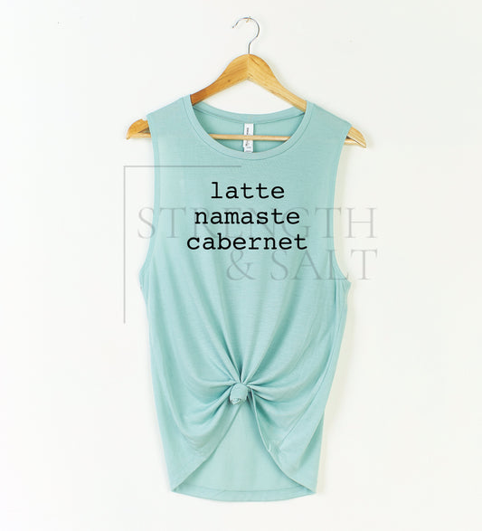 Latte Namaste Cabernet Muscle Tank