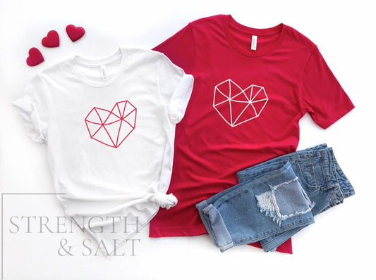 Geometric Heart Tee - Unisex Tee